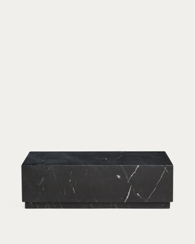 Sorein coffee table in black marble 100 x 50 cm