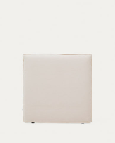 Jaira white chenille headboard with removable cover for beds up to 90cm FSC Mix Credit