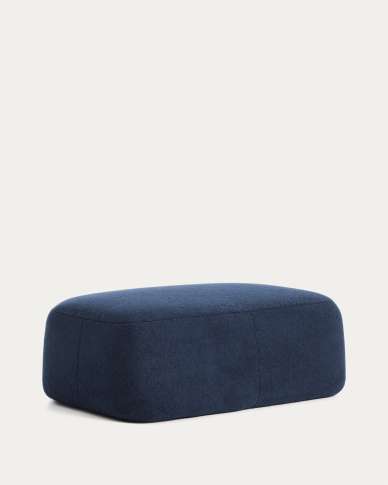 Martina navy blue bouclé footrest 123 x 85 cm FSC Mix Credit
