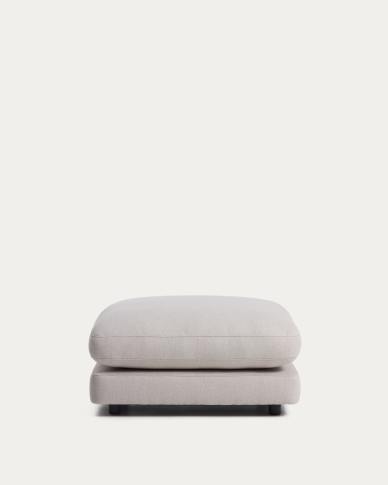 Υποπόδιο Gala από γκρι micro bouclé FSC Mix Credit 90 x 90 εκ