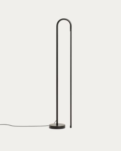 Bow black aluminium floor lamp