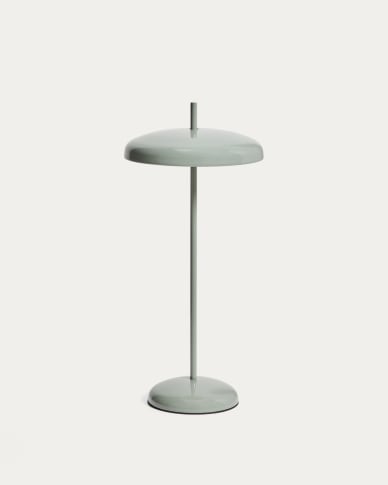 Porte light green metal portable table lamp