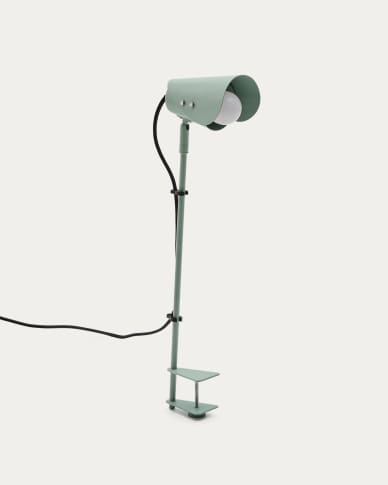 Jula desk lamp with clamp in green metal