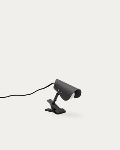 Jula small lamp with clamp in black metal