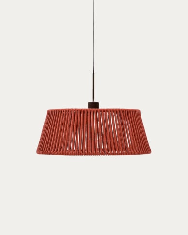 Aldet ceiling lampshade in terracotta mottled rope cord Ø46cm