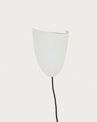 Nibla wall-mounted light fixture in white clay-effect metal