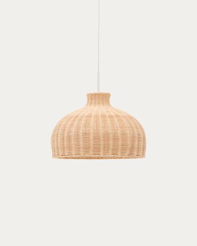Ennia rattan lamp shade with light finish Ø38cm