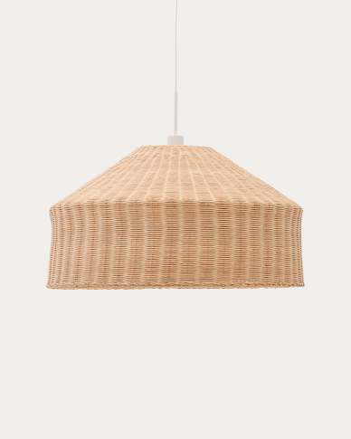 Ennia rattan lamp shade with light finish Ø65cm