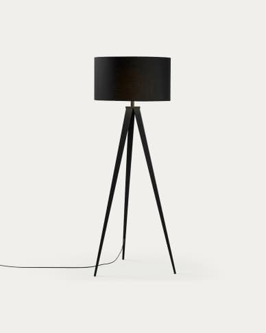 Iguazu floor lamp in steel with black finish