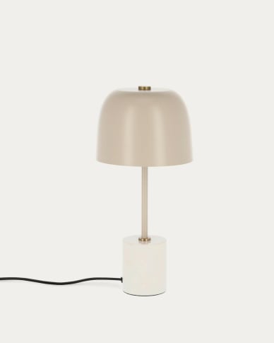 Alish table lamp in metal and marble