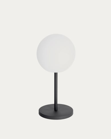 Outdoor Dinesh table lamp in black steel