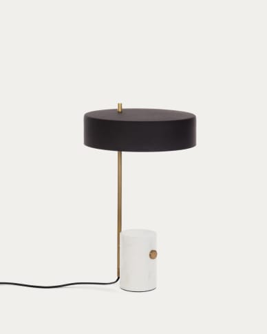Phant table lamp in metal and marble