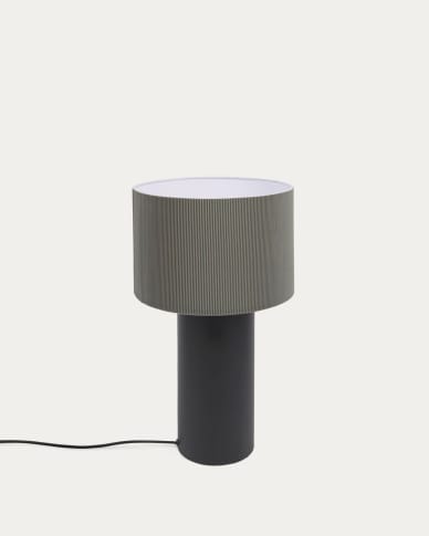 Domicina table lamp in metal with black and grey finish
