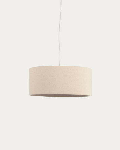Nazli large linen ceiling light shade with beige finish Ø 50 cm