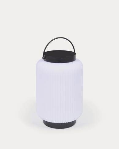 Verona outdoor table lamp in polythene and metal with black finish