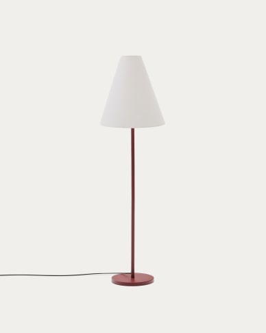 Navat floor lamp with a metal base in a terracotta painted finish