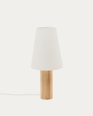 Marga floor lamp in solid wood with natural finish