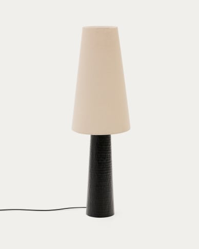Senni table lamp with a metal base in a black painted finish