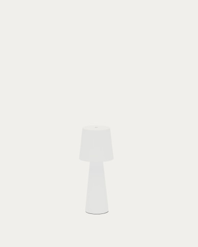 Arenys small outdoor metal table lamp in a white painted finish