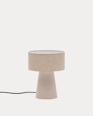 Algaida table lamp in grey fabric