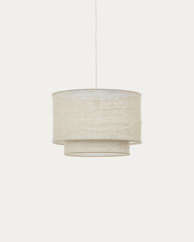Mariela linen ceiling lamp shade in a beige finish Ø 40 x 34 cm