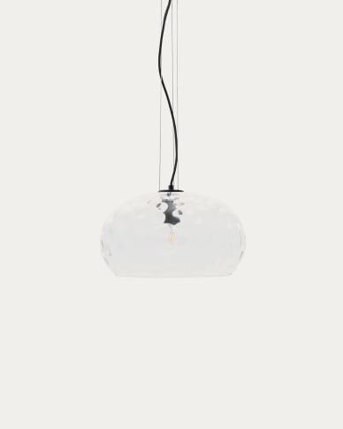 Balma transparent glass ceiling lamp, Ø 40 cm
