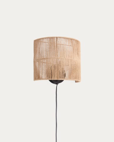 Canar wall light made of jute with a natural finish