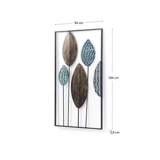 Panel ścienny Leaves 54 x 104 cm - rozmiary
