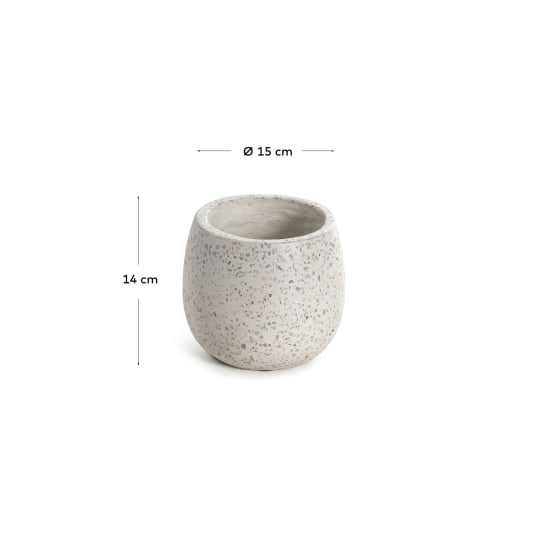 Braydon terrazzo pot white Ø 15 cm - sizes