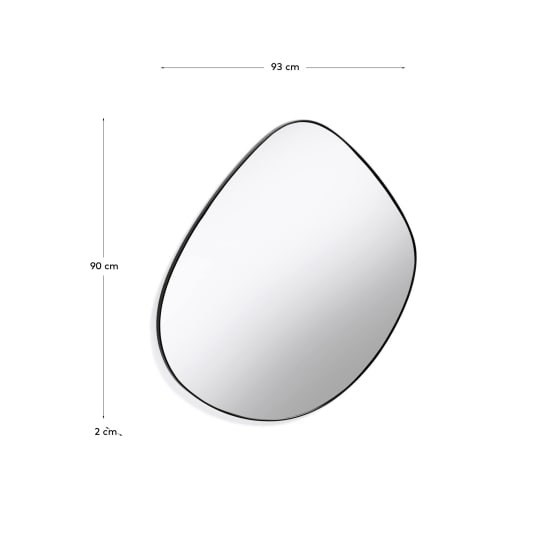 Miroir Anera en acier 93 x 90 cm - dimensions