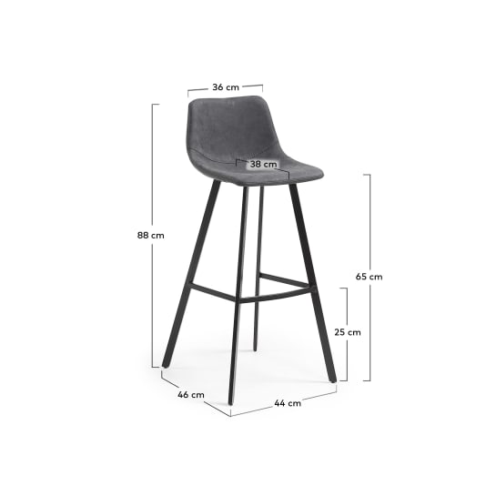Alve barstool dark blue height 65 cm. - μεγέθη