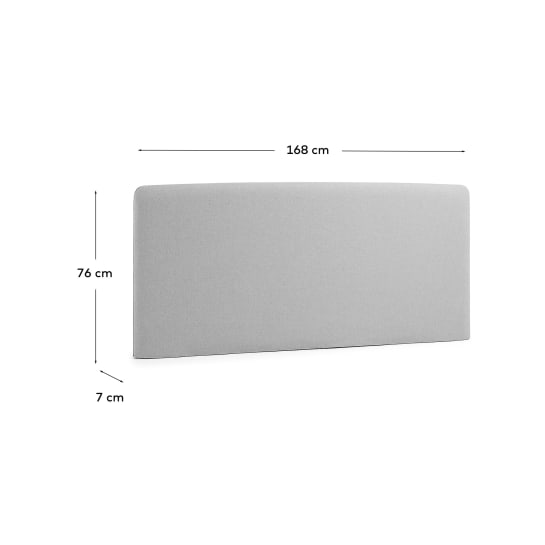 Dyla headboard with removable cover in grey, for 150 cm beds FSC Mix Credit - sizes