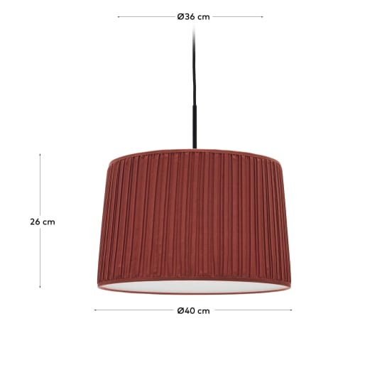Guash ceiling lamp shade in terracotta, Ø 40 cm - sizes