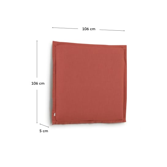 Κεφαλάρι Tanit με αποσπώμενο κάλυμμα, καφέ λινό, για κρεβάτια 90εκ - μεγέθη