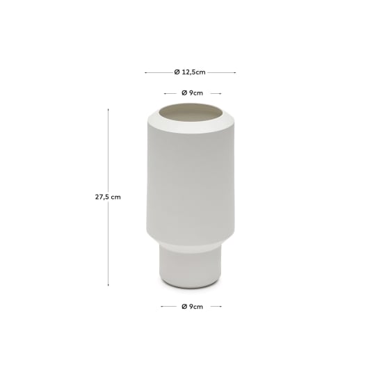 Μικρό κεραμικό βάζο Estartit, λευκό, 27,5εκ - μεγέθη