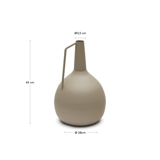 Regencos metal vase in brown, 45 cm - sizes