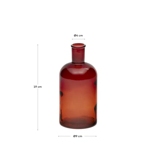 Βάζο Brenna 100% ανακυκλωμένο καφέ γυαλί 19 cm - μεγέθη