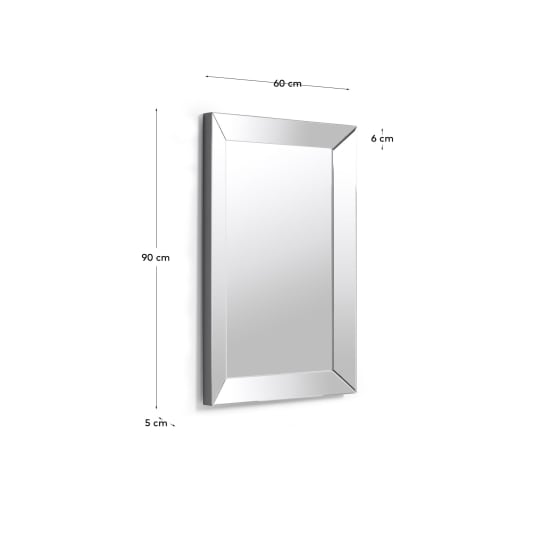 Lena bevelled glass mirror 90 x 60 cm - sizes