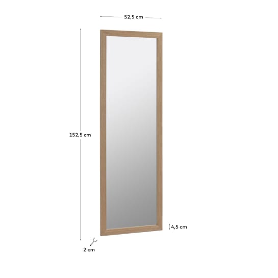 Wilany with walnut finish mirror 52,5 x 152,5 cm - sizes