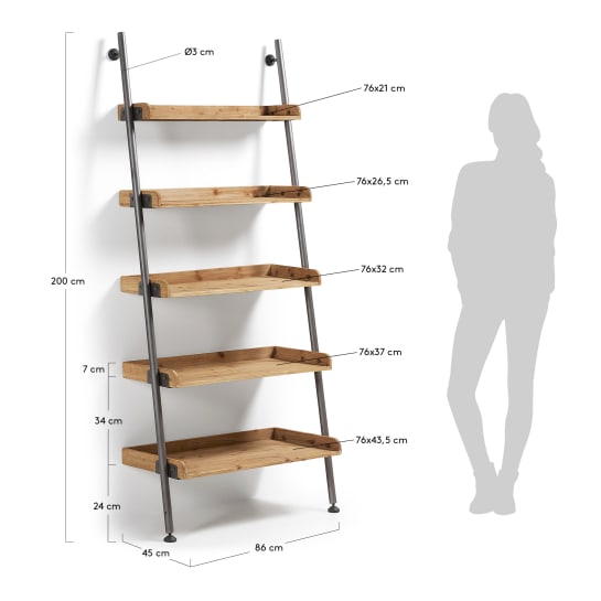 Mobela shelving unit 86 x 200 cm - sizes