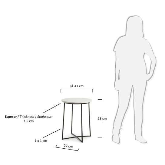 Tavolino Bryson B Ø 41 cm - dimensioni