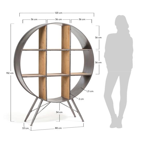 Halie shelving unit 120 x 152 cm - sizes