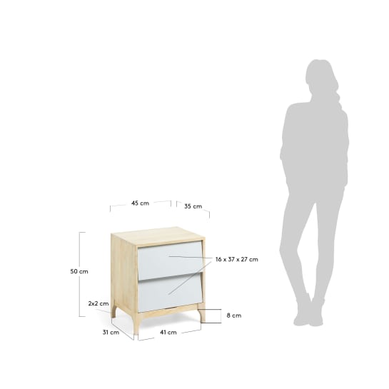 Fuzzy nightstand 45 x 50 cm - μεγέθη