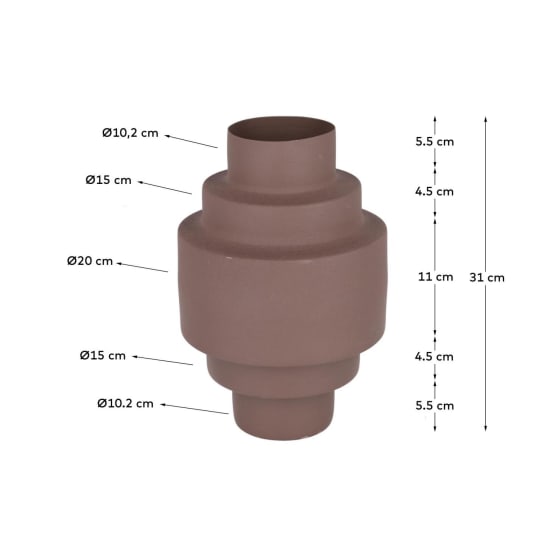 Βάζο Tami, καφέ - μεγέθη