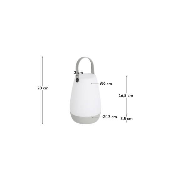 Dianela table lamp with grey flex - sizes