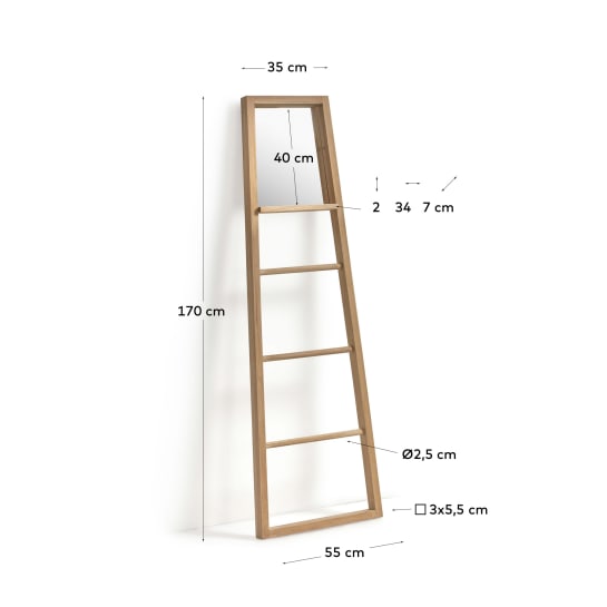 Flavina towel rail with mirror - sizes