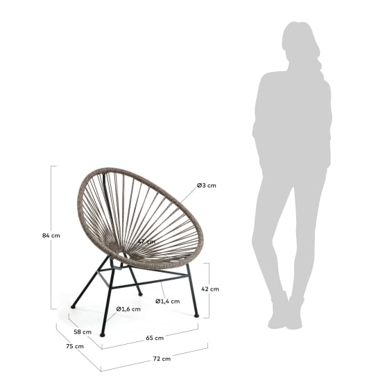 Dark grey Samantha armchair - sizes