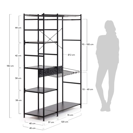 Storn doorless closet 120 x 182 cm | Kave Home