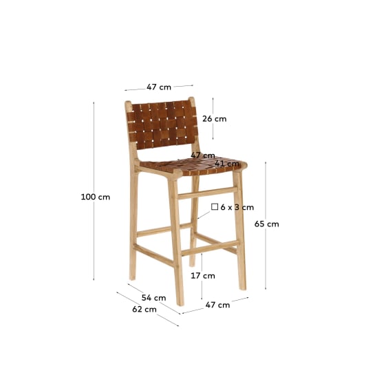 Calixta 65 cm high stool - μεγέθη