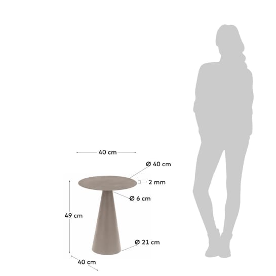 Shirel Beistelltisch Ø 40 cm grün - Größen